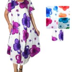 Vestido pico con mangas - VPV02-E10, ½ Paquetes