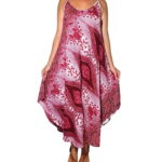 Vestido pico veteado con tirantes