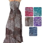 Vestido de rayón volantes largo 50 - VV5001-E1