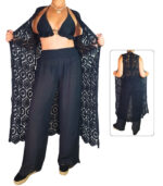 Cárdigan crochet largo sin mangas - Imagen 2