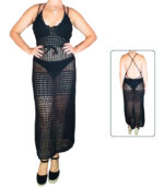 Vestido crochet largo atar a la espalda