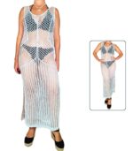 Vestido crochet largo tiras anchas