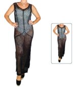 Vestido crochet largo tiras anchas - Imagen 2