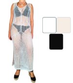 Vestido crochet largo tiras anchas - Imagen 3